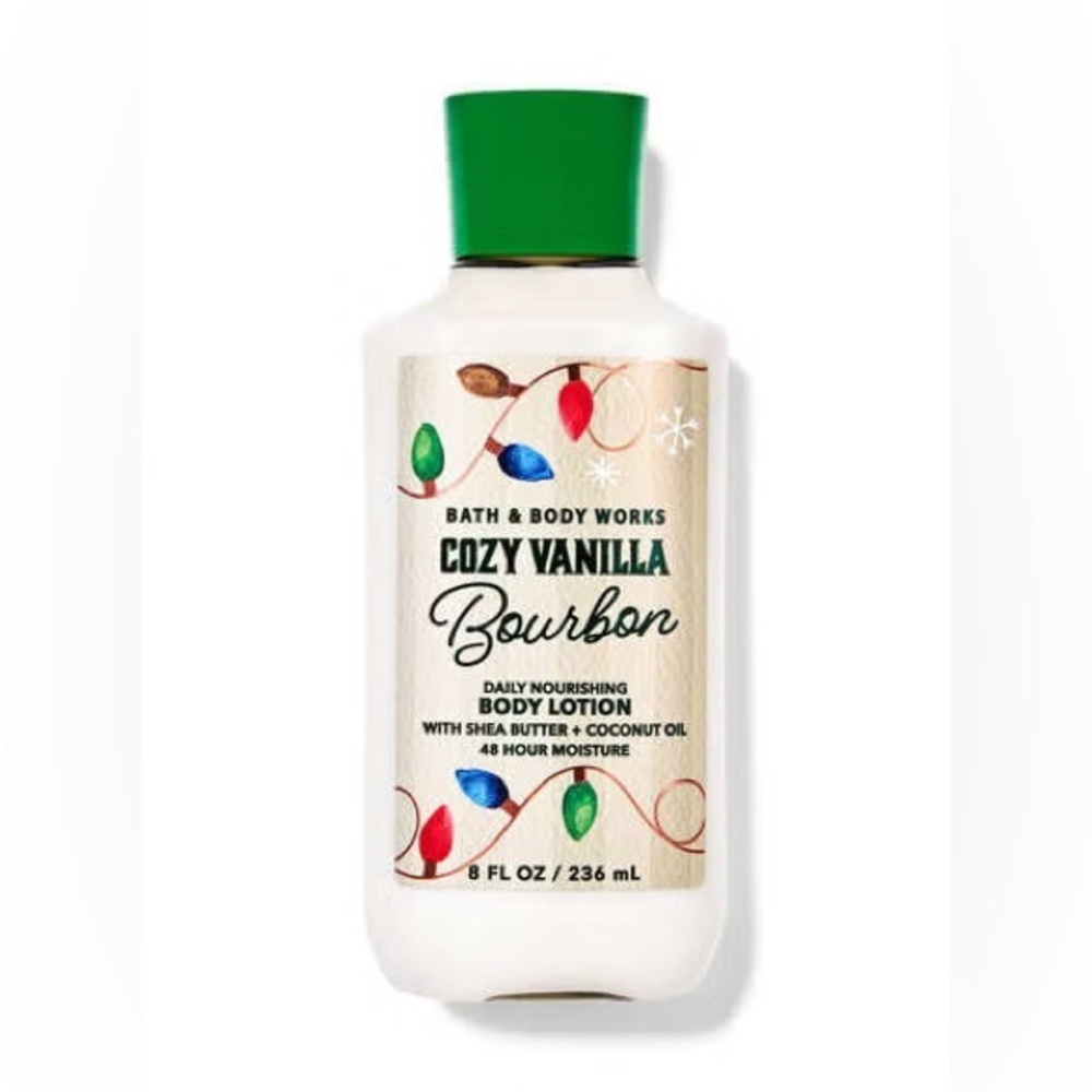 Bath & Body Works Cozy Vanilla Bourbon Body Lotion - Green Cap - 8 fl oz ( New )